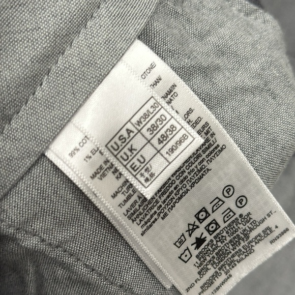 Brooks Brothers Men’s Gray Corduroy Dress Pants Regular size 38/30.NWT. - Picture 10 of 11